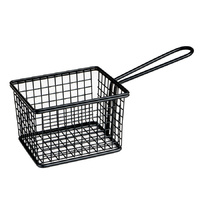 Black Rectangular Service Basket