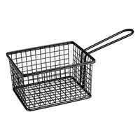 Black Rectangular Service Basket