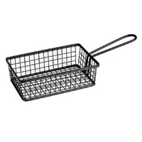 Black Rectangular Service Basket