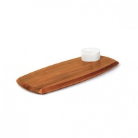 Wodden Board With Sauce Dish