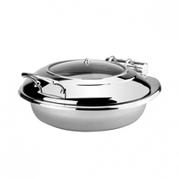 Athena Princess Round Induction Chafer Glass and Stainless Lid 