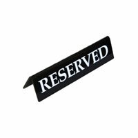 200x50mm Reserved Sign Black