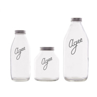 Measure and Pour Glass bottles, set of 3, Agee