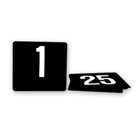 1-25 Black Table Numbers