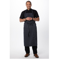 Apron Bib Extra Large Navy/White Stripe No Pocket 