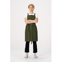 Lockharte Canvas Cross Over Back Apron Military Green  (pair with strap XNS07)