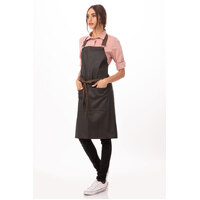Boulder Waxed Black/Brown Bib Apron