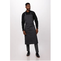 Charcoal Brio Chefs Bib Apron with Pocket