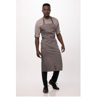 Brown Brio Chefs Bib Apron with Pocket