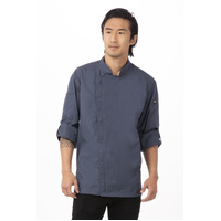 Hartford Blue Chef Jacket Long Sleeve with Zipper