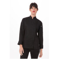 Hartford Black Chef Jacket Long Sleeve with Zipper