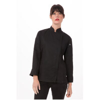 Hartford Women's Black Zipper Chef Jacket (size) - BWCLZ005