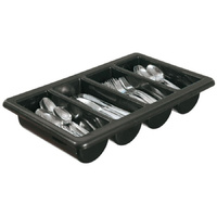 Cutlery Holder 4-Compt Black Vollrath