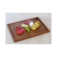 355 x 255 x 15mm Rectangle Wooden Serving Board with groove- Acacia