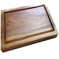 380 x 275 x 25mm Rectangular Chopping Board with Groove - Acacia Wood