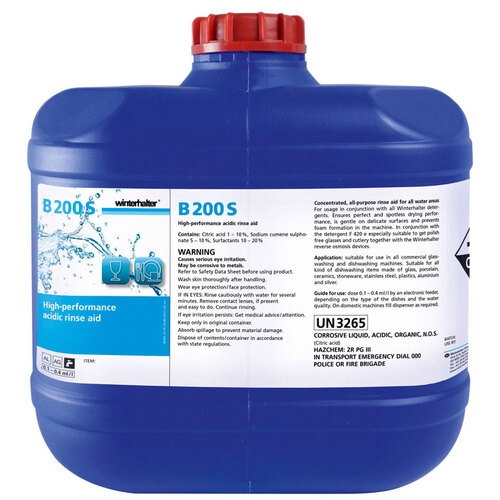 WinterHalter 15 Litre B200 Universal Liquid Glass Washing Rinse Aid