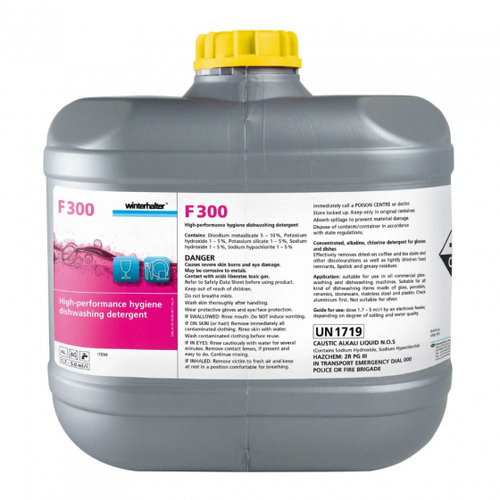 WinterHalter 15 Litre F300 Universal Liquid Glass & Dishwashing Detergent