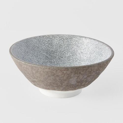 160mm Medium Bowl Crazed Grey