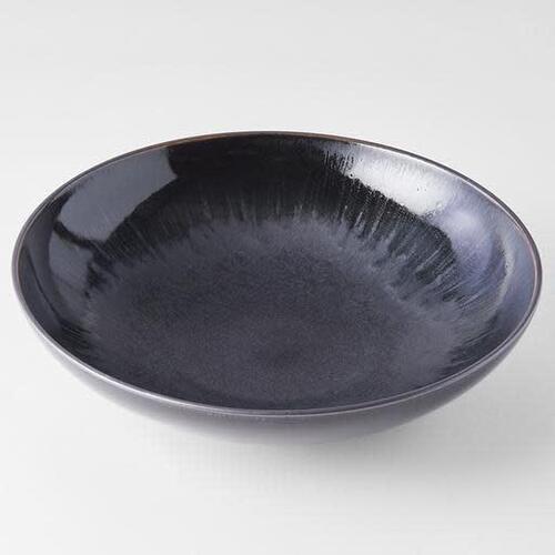 280mm Serving Bowl Matte Black with Shiny Edge