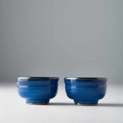 Round Sake Cup Blue