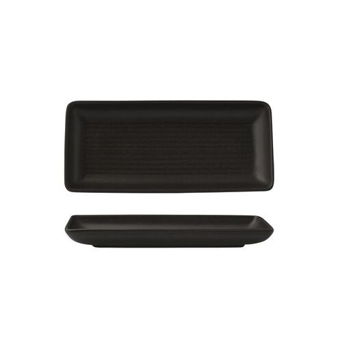 365x160mm Rectangular Platter Charcoal Zuma