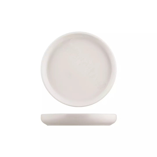 182mm Round Stackable Plate Snow 