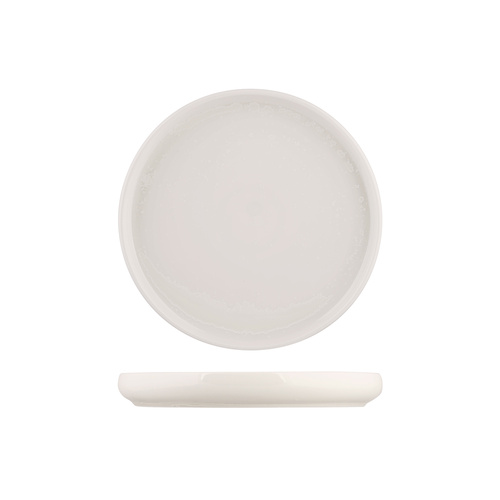 210mm Round Stackable Plate Snow 