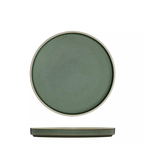 200mm Round Stackable Plate Smokey Basil