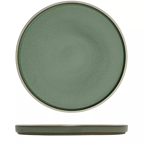 270mm Round Stackable Plate Smokey Basil 