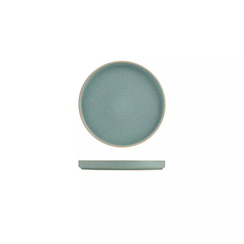 160mm Round Stackable Plate Frosted Blue