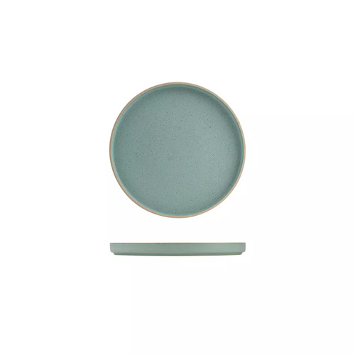 235mm Round Stackable Plate Frosted Blue 