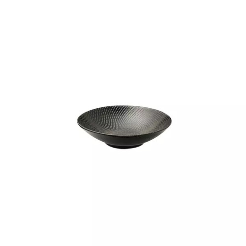 145mm Round Bowl Black Swirl