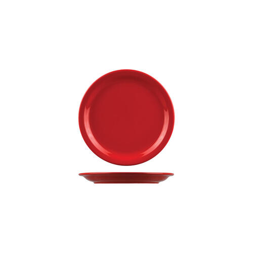 165mm Healthcare Plate Solid Red