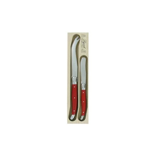 Two Piece Cheese Set Bright Red, Andre Verdier Laguiole