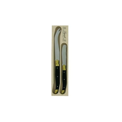 Two Piece Cheese Set Brass Bolsters, Andre Verdier Laguiole