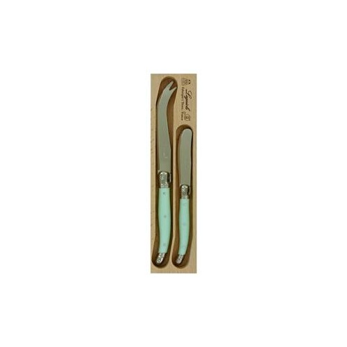Two Piece Cheese Set Pale Green, Andre Verdier Laguiole