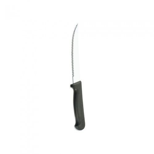 Steak Knife Black Plastic Handle