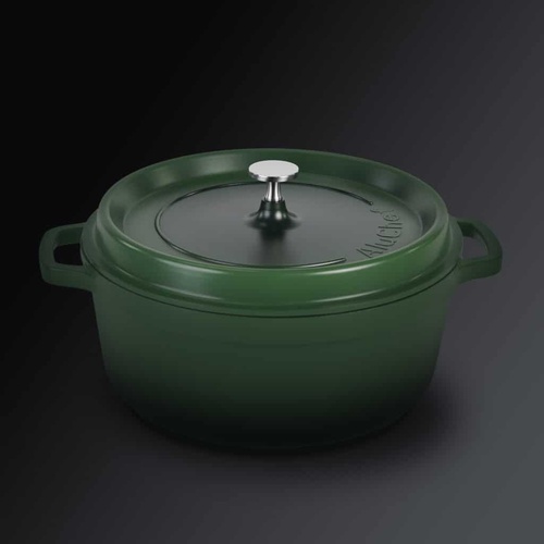 AluChef Round Casserole Green - For EcoServe Large Stand