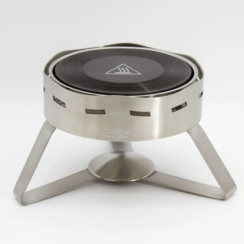 ECO Serve Large Round Buffet Stand Brushed Stainless Steel - Base Only
