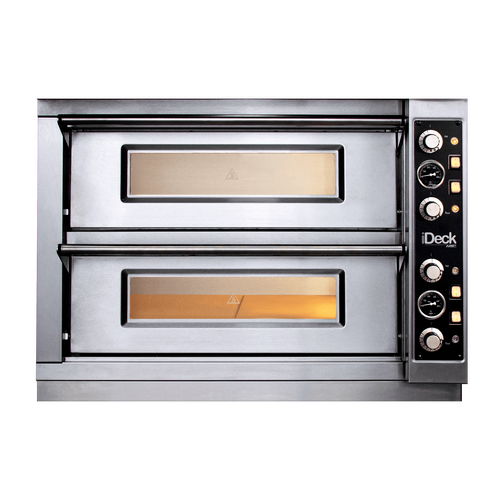 iDeck Electric Double Deck Pizza Oven, Manual Controls (8 Pizzas)