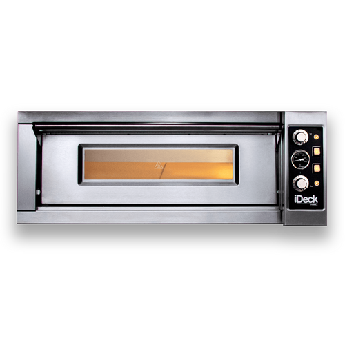 iDeck Electric Single Deck Pizza Oven, Manual Controls (6 Pizzas)