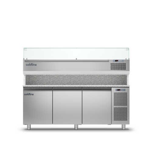 Coldline 3 Door Underbench Prep Countertop, 