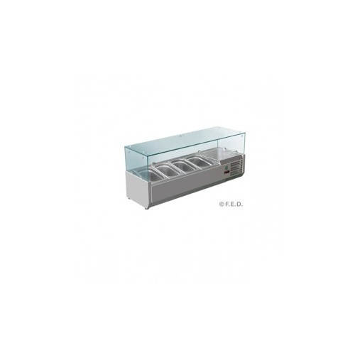 1200 Chilled Stainless Steel Ingredient Prep Top Unit - 4 x 1/3 GN pans