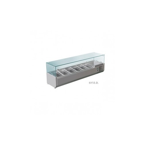 1500 Chilled Stainless Steel Ingredient Prep Top Unit - 6 x 1/3 GN pans