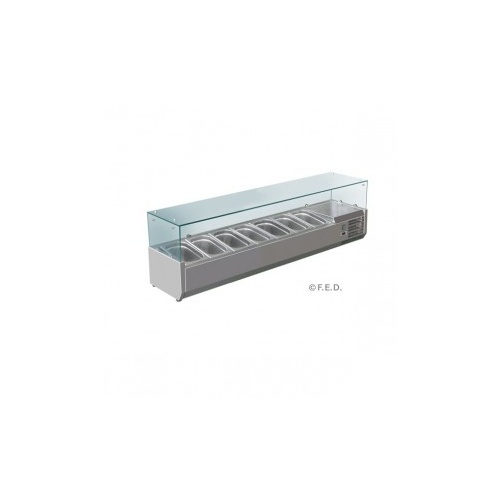 1800 Chilled Stainless Steel Ingredient Prep Top Unit - 7 x 1/3 GN pans