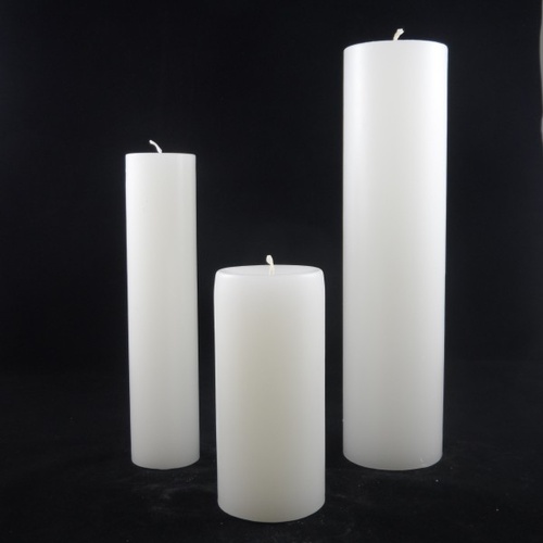 Pillar Candles White 65mmDia x 75mmH