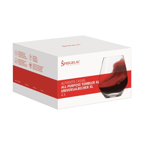 630ml Four Pack of Authentis Stemless Bordeaux 