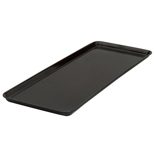 390 x 150mm Small Rectangular Platter Black Melamine