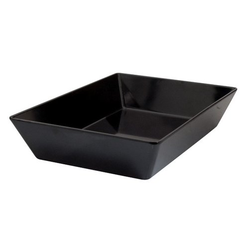 350 x 250 x 70mmH Rectangular Dish Black - Melamine