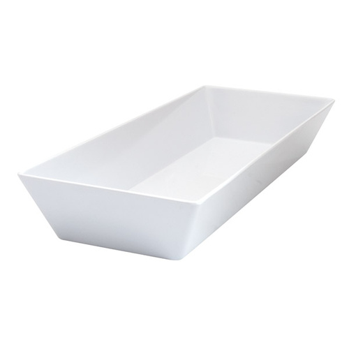 500 x 200 x 70mm Rectanglur Deep Dish White - Melamine